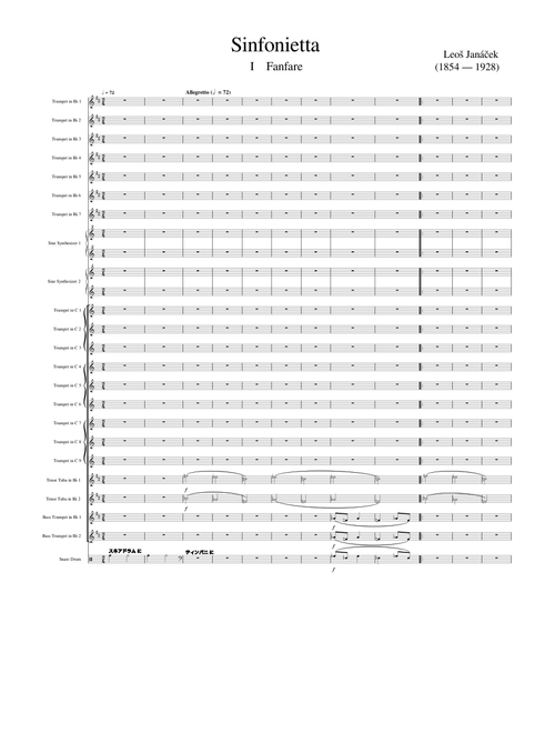 Janacek Sinfonietta 1 Fanafare ヤナーチェク シンフォニエッタ
