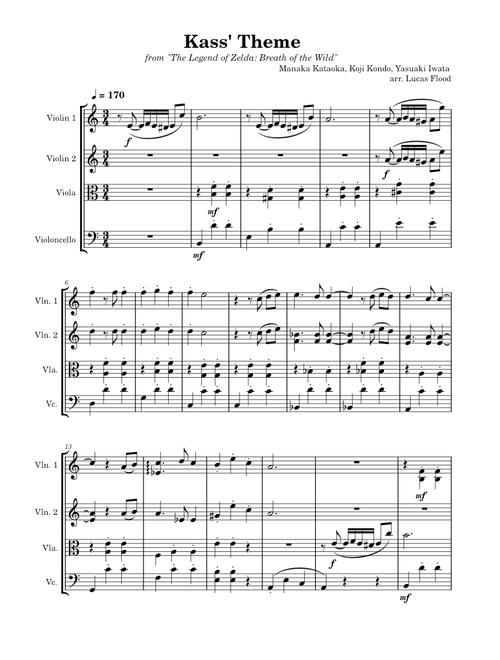 Kass's Theme – Manaka Kataoka (String Quartet)