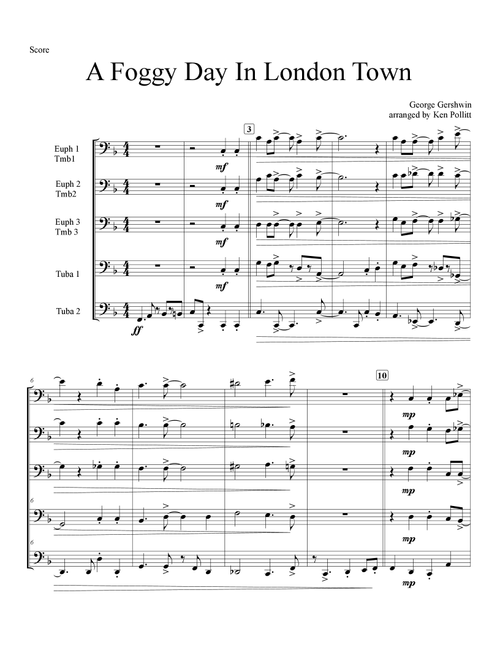 A Foggy Day (in London Town) (Arr. Ken Pollitt) - Ira Gershwin, George Gershwin (Brass Ensemble)