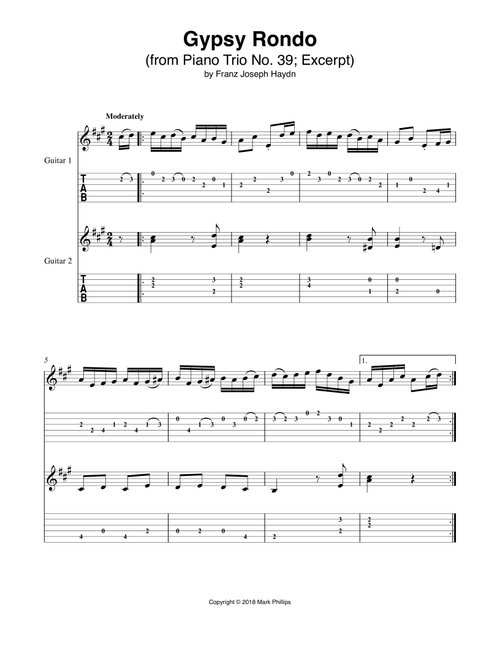 Gypsy Rondo (Arr. Mark Phillips) - Franz Joseph Haydn (Instrumental Duet)