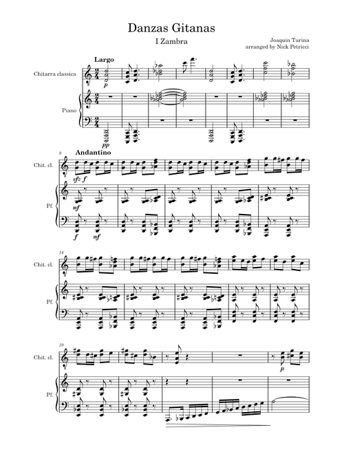 5 Danzas Gitanas, Series 1, Op.55 – Joaquín Turina