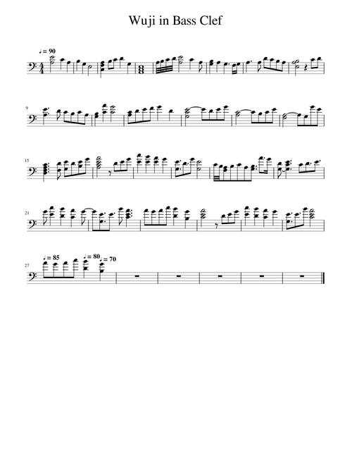 Wuji in Bass Clef Revised (Incomplete)