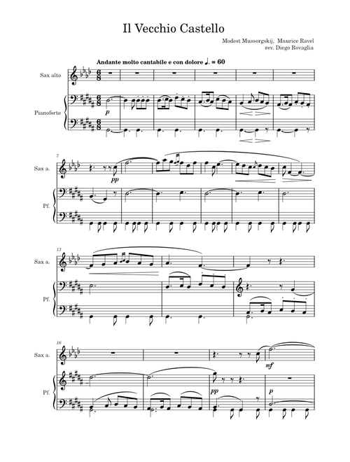 Pictures at an Exhibition – Modest Mussorgsky Pictures at an exhibition the old castle – Modest Mussorgsky