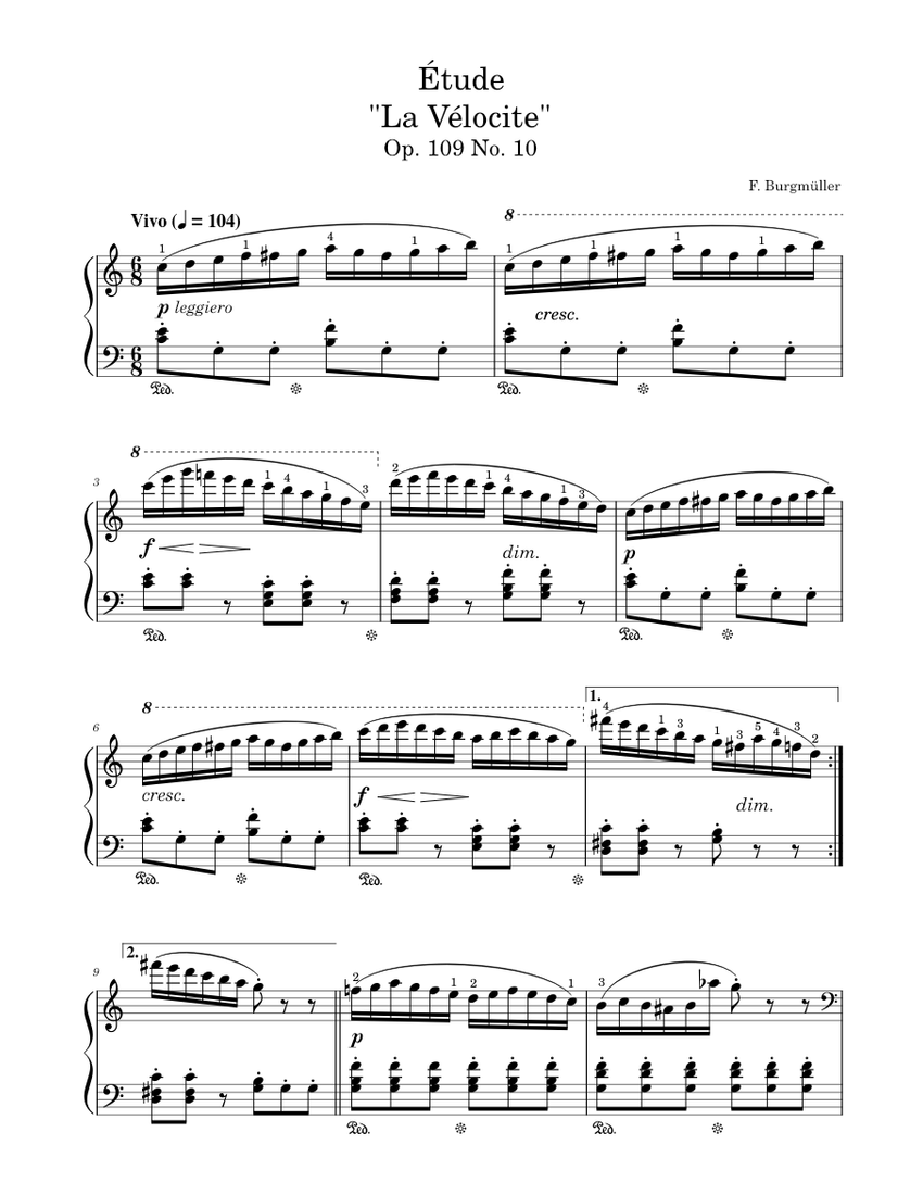 Étude Op. 109 No. 10 