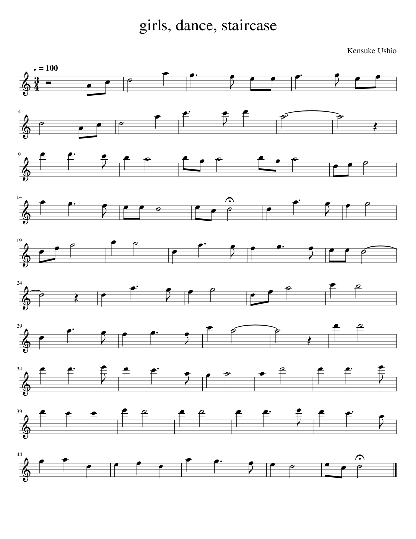 Liz and the Blue Bird - girls, dance, staircase [Treble Melody