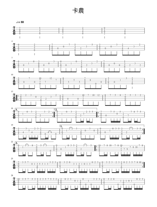 Canon (ukulele covered)