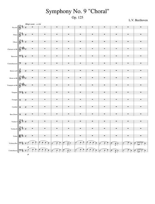 Beethoven - Symphony No. 9 "Choral" in D Minor, Op. 125, IV. Allegro assai "Ode to Joy," Alla marcia (Excerpts)