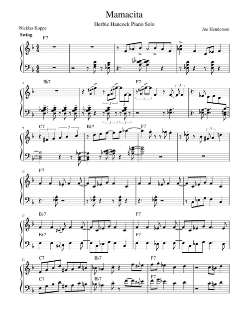 Mamacita - Herbie Hancock Solo