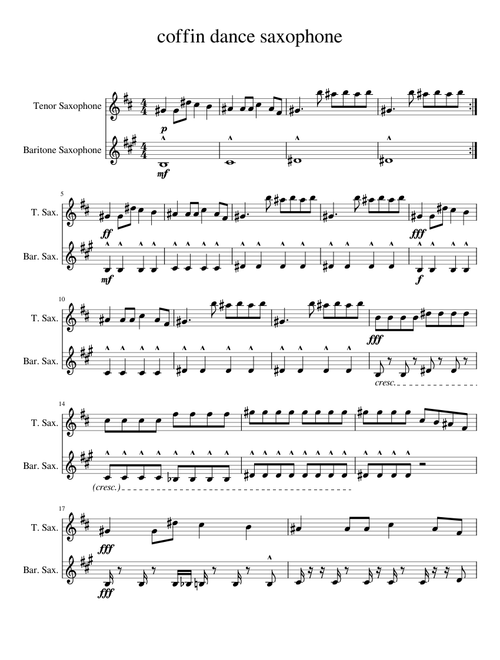 coffin dance saxophone-tenor