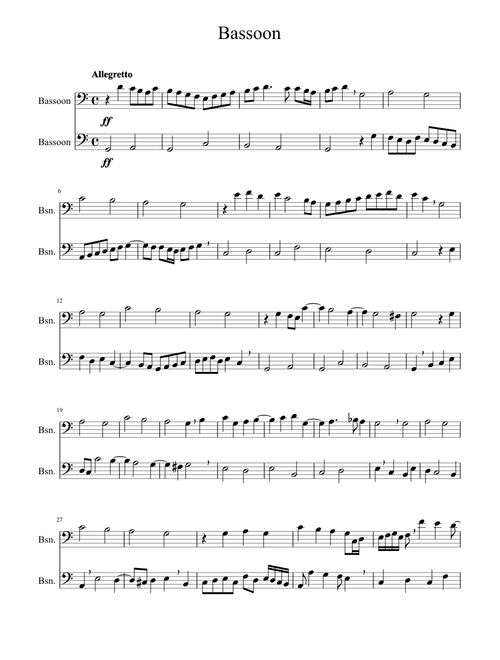 Bassoon Duet
