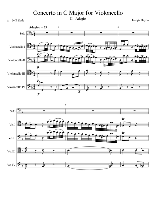 Adagio from Haydn's Concerto No. 1 in C Major for Cello