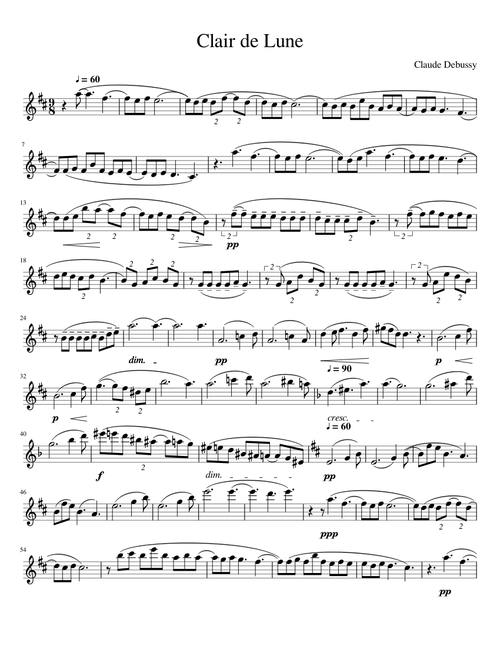 Clair de Lune by Claude Debussy