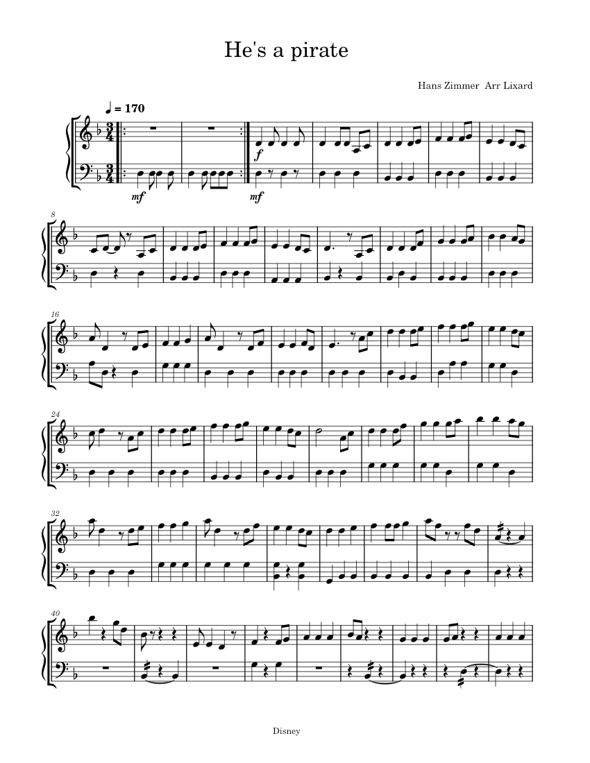 Pirates of the caribbean xylophone top