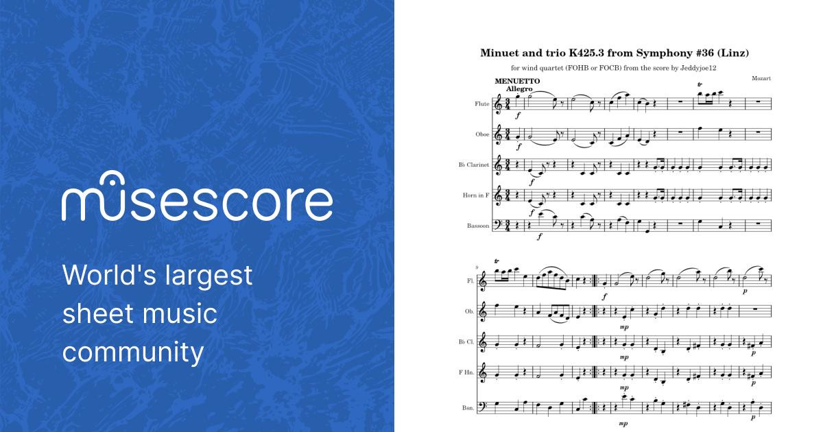 Minuet and trio from Symphony No.36 in C major, K.425