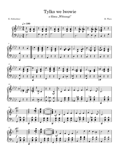 Tylko we Lwowie – Henryk Wars (Piano)