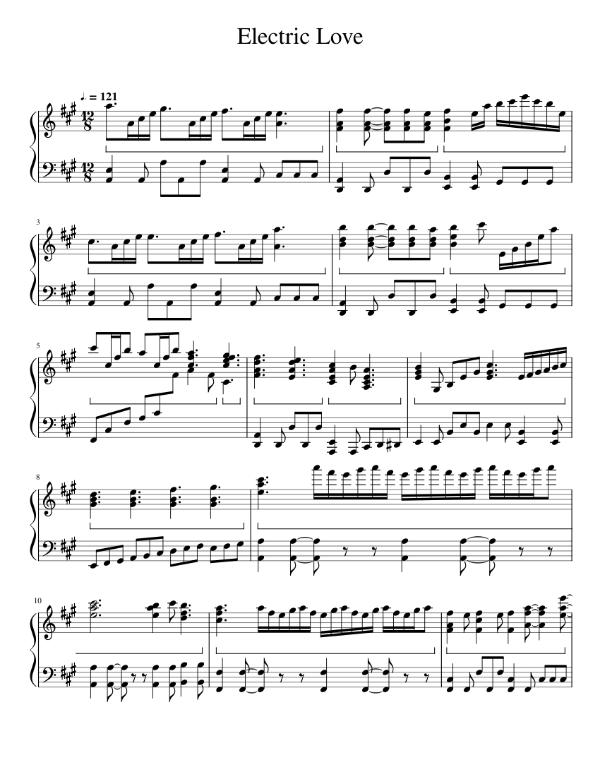 Electric love piano top