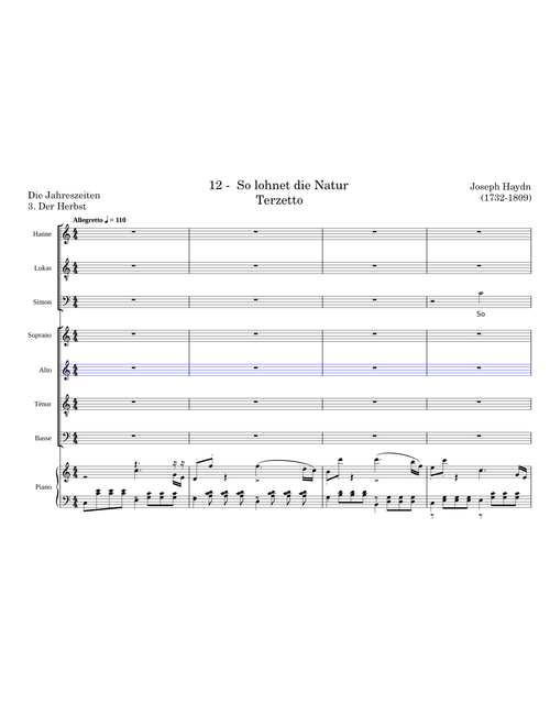 Haydn Jahreszeiten - 12 So lohnet die Natur