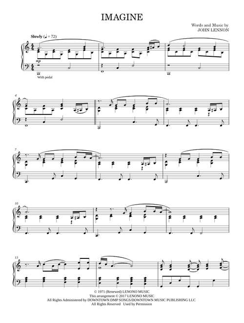 Imagine - John Lennon, John Lennon and the Plastic Ono Band (Piano Solo)