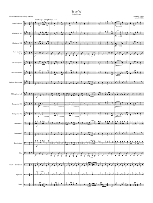'Type A' aka Tetris Theme (Arr. Alex Hales) - Nikolay Nekrasov, Hirokazu Tanaka (Marching Band)