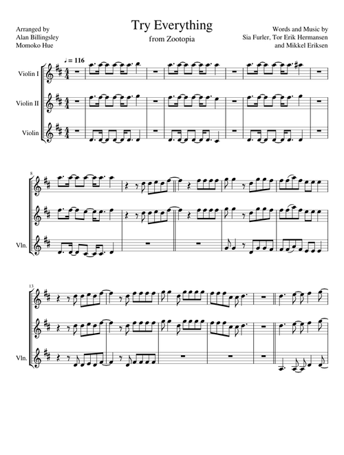 Try Everything (Violin)