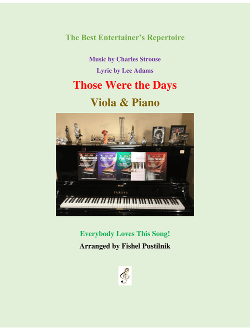 Those Were The Days (Arr. Fishel Pustilnik) - Charles Strouse (Viola and Piano)