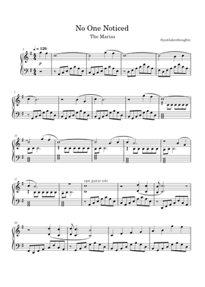 Play Official version of No One Noticed Sheet Music by The Marías for
