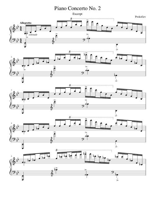 Piano Concerto 2 in G minor, Op. 16 - Prokofiev (Excerpt)