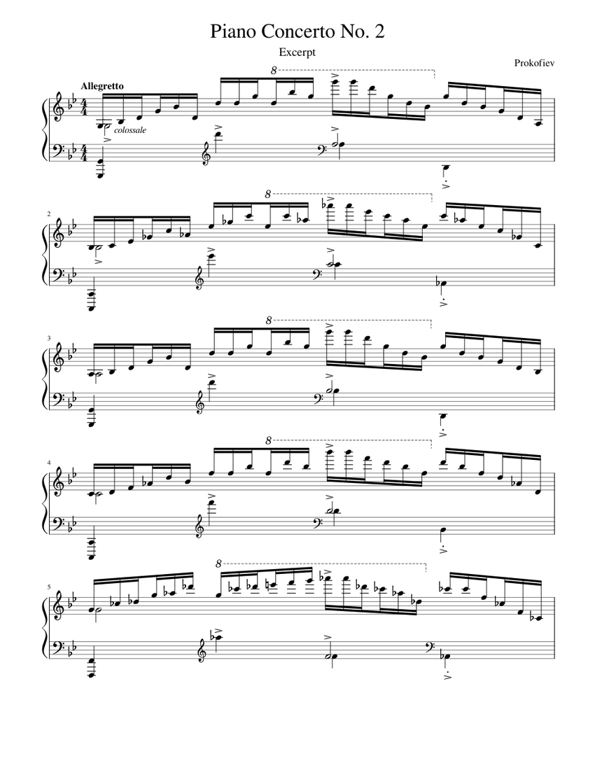 Piano Concerto 2 in G minor, Op. 16 - Prokofiev (Excerpt