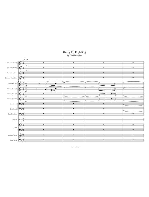 Kung fu fighting – Carl Douglas Kung Fu Fighting – Carl Douglas For The CFIS Senior Stage Band