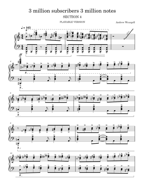 3 million subscribers 3 million notes – Section 4 - Playable version – Andrew Wrangell