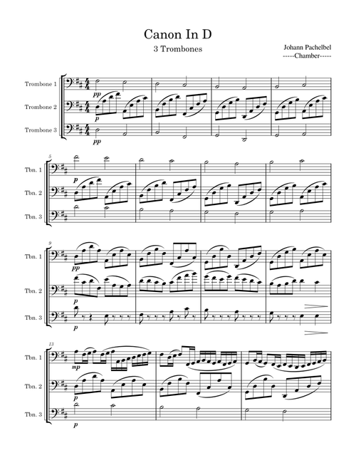 Canon in D, Pachelbel – Chamber