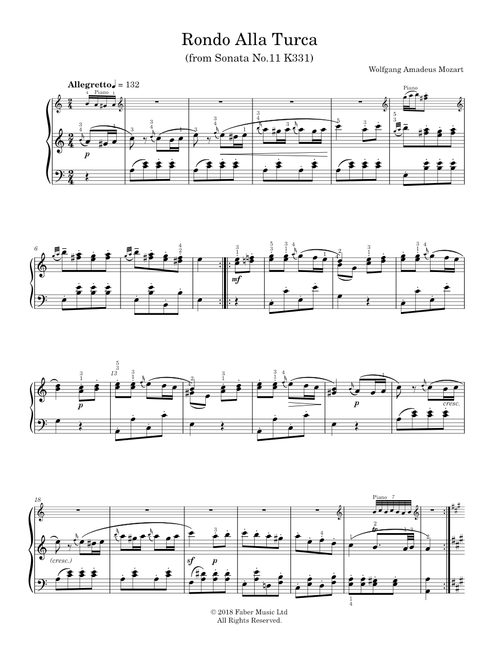 Rondo alla turca - Mozart Season (Piano Duo)