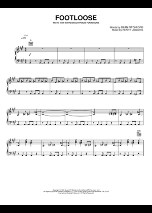Play Official version of Footloose Sheet Music by Kenny Loggins