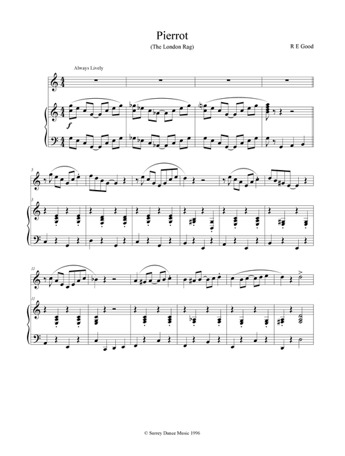 Pierrot (The London Rag) for Violin and Piano - Bob Good (Violin and Piano)