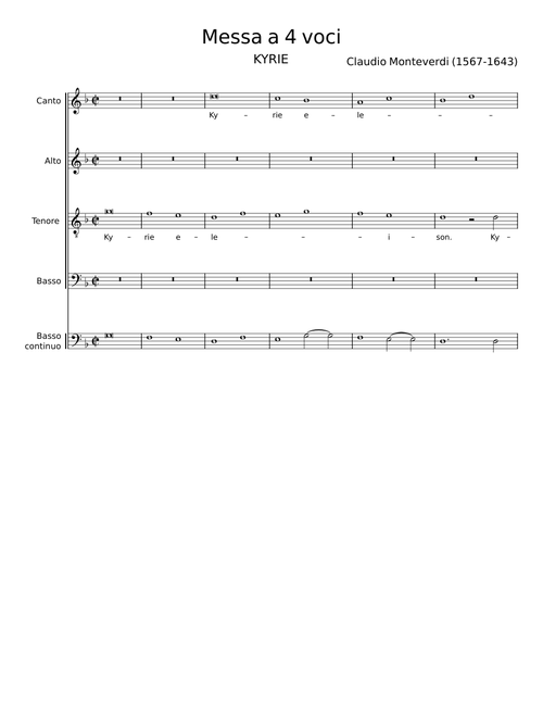 Mass for 4 voices, SV 257 (Messa a 4 voci da Cappella) - Claudio Monteverdi