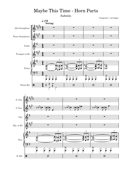 Maybe This Time (from Cabaret) – John Kander and Fred Ebb