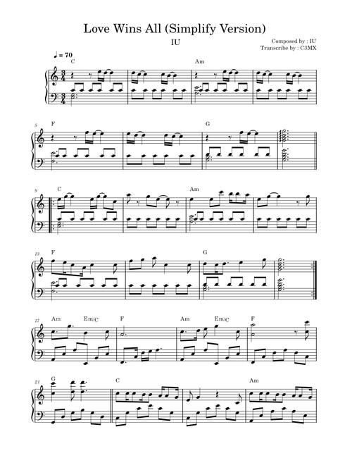 Love wins all – IU Love Wins All - iu (Simplify Version)