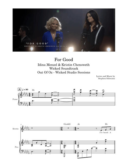 For Good [Acoustic] – Idina Menzel & Kristin Chenoweth