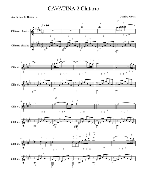 CAVATINA, Stanley Myers