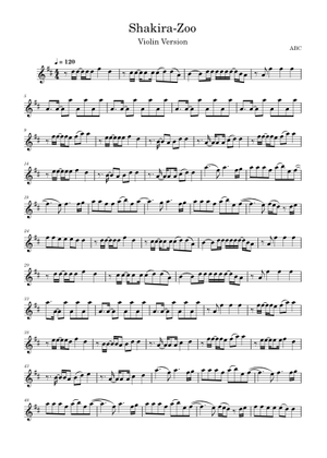 Play Official version of Zoo Sheet Music by Shakira for Piano ...