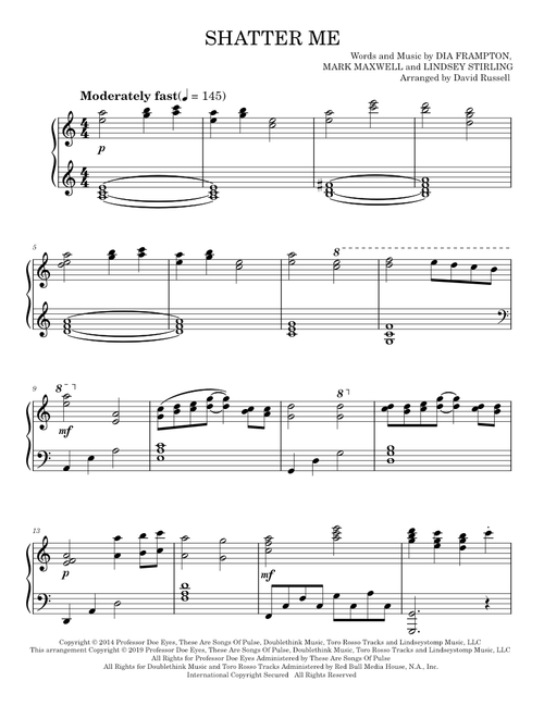 Shatter me - Lindsey Stirling (Easy Piano)