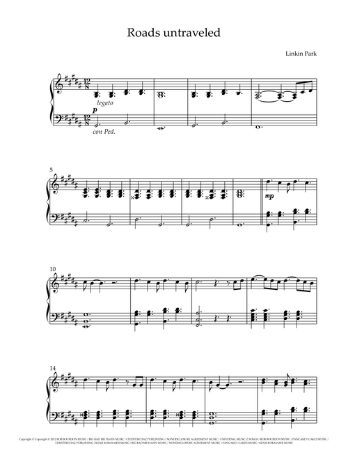 Roads Untraveled (Arr. Janina Schülin) - Linkin Park (Piano Solo)