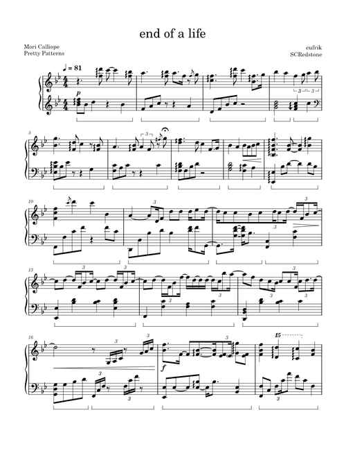 end of a life [eufrik's piano cover] / Mori Calliope