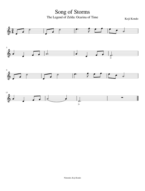 Song of Storms - Violin Solo