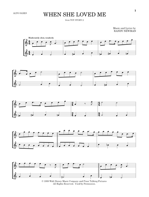 When She Loved Me (from Toy Story 2) - Sarah McLachlan (Alto Saxophone Duet)