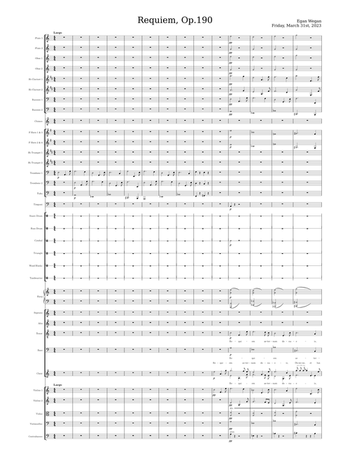 Requiem aeternam, Op.190 (One-movement Requiem)