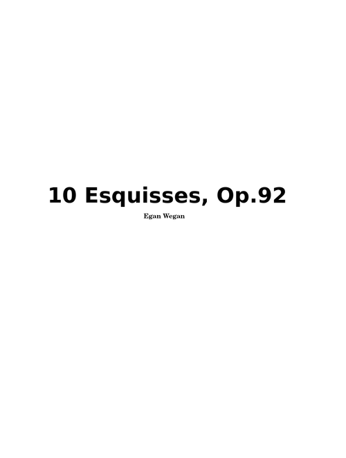 11 Esquisses, Op.92