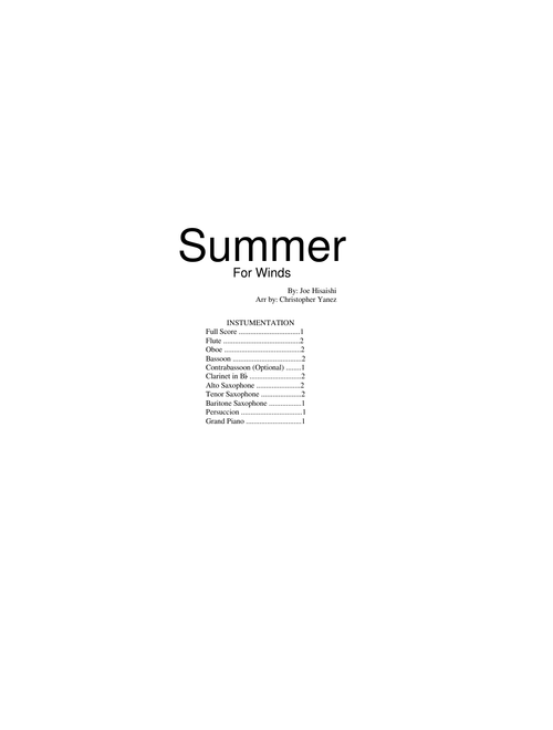 Summer For Winds