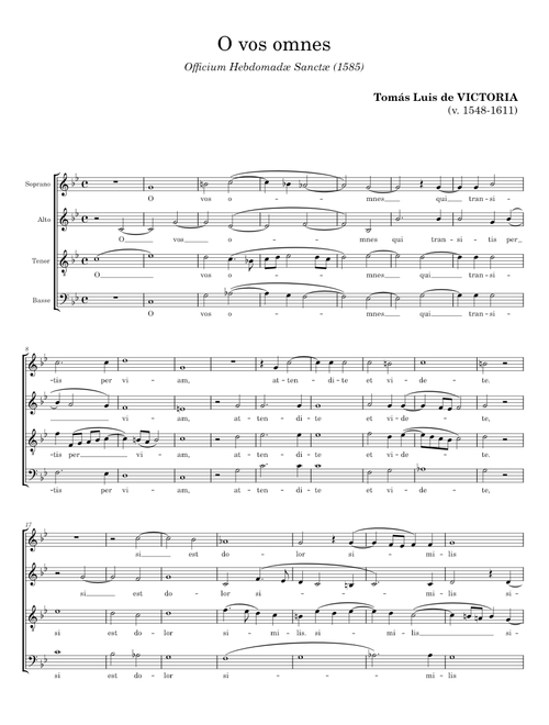 O vos omnes - Tomás Luis de Victoria