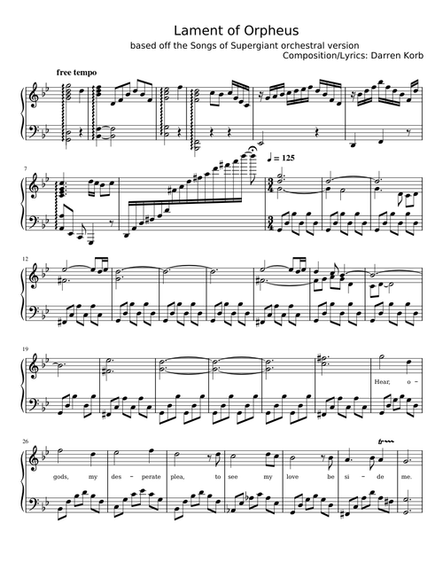 Lament of Orpheus - Orchestral Version – Darren Korb